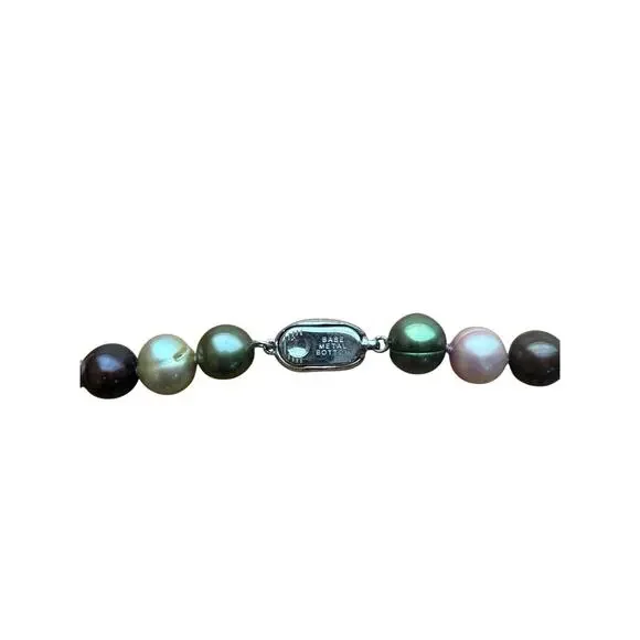 Honora  - 35 inch green, pink, cream freshwater pearl necklace - Picture 5 of 7